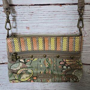 #224 Sakroots Artist Circle Campus Mini Crossbody – NWOT – Braided Strap – Boho
